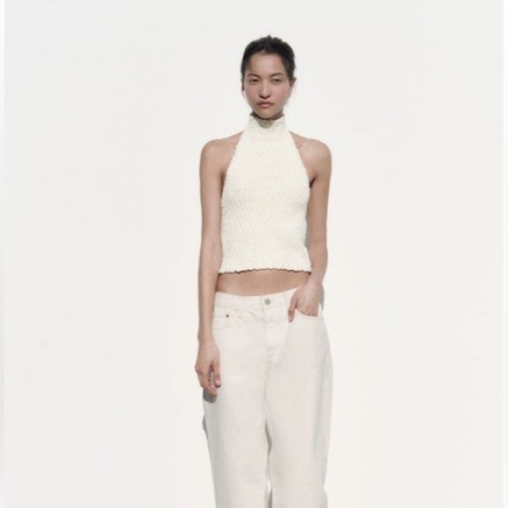 Zara chenille halter top